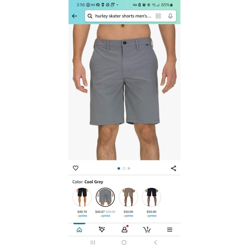 NWT HURLEY Men's Chino Shorts size 30